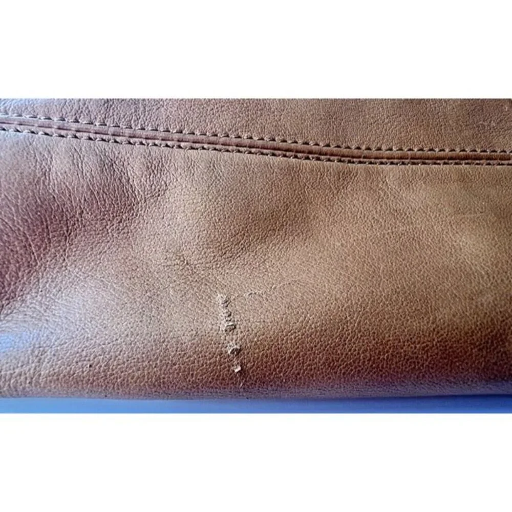 Designer Tory Burch Marion Brown‎ Leather Slouchy Boho Western Classic Purse